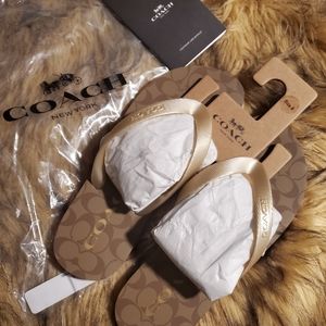 Coach Signature Flip Flops